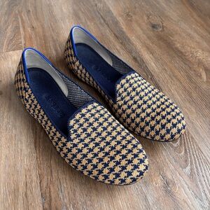 Rothy’s tan and blue herringbone The Loafer size 8